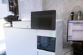 The gas chromatograph system with head space sampler. The system provides reliable capabilities for small or medium labs.