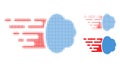 Gas Cloud Halftone Dotted Icon Royalty Free Stock Photo