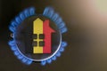 gas crisis. Rising utility costs in Belgium. Energy crisis, export-import problems in Belgium. The concept, gas burner