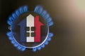 gas crisis. Rising utility costs in France. Energy crisis, export-import problems in France. The concept, gas burner and