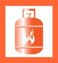 Gas cylinder design orange