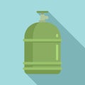Gas cylinder filling icon, flat style