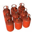Gas cylinder lpg tank gas-bottle Royalty Free Stock Photo