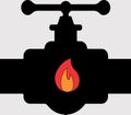 Gas Cylinder outline icon. linear style sign for mobile concept and web design. gas tank simple line vector icon Royalty Free Stock Photo