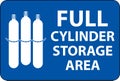 Gas Cylinder Sign Full Cylinder Storage Area Royalty Free Stock Photo