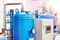 Gas cylinders industrial compressors Royalty Free Stock Photo