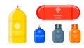 Gas cylinders set Royalty Free Stock Photo