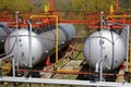 Gas cylinders (storage tanks) Royalty Free Stock Photo