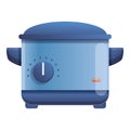 Gas deep fryer icon, cartoon style