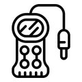 Gas detector leak icon outline vector. Home measure digital