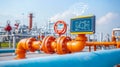 Gas distribution network featuring smart sensors and digital panels
