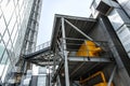 Gas distribution station on the roof of business center for its Royalty Free Stock Photo