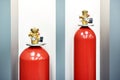 Gas extinguishing modules Royalty Free Stock Photo