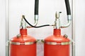 Gas extinguishing modules Royalty Free Stock Photo