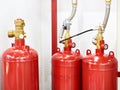 Gas extinguishing modules Royalty Free Stock Photo