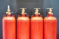 Gas extinguishing modules Royalty Free Stock Photo
