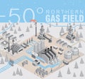 Gas field infographic Royalty Free Stock Photo