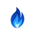 Gas fire flame, vector illustration in flat style Royalty Free Stock Photo