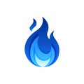 Gas fire flame, vector illustration in flat style Royalty Free Stock Photo