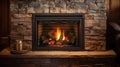 gas fireplace insert Royalty Free Stock Photo