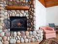 Living Room Fireplace Royalty Free Stock Photo