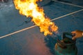 Gas Flame and Explosion from Gas Tank