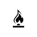 Gas Flame, Fire Burner Flat Vector Icon