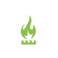 Gas Flame, Fire Burner icon. Natural Gas symbol on white background