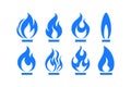 Gas fire flame, vector illustration in flat style Royalty Free Stock Photo