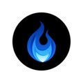 Gas fire flame, vector illustration in flat style Royalty Free Stock Photo