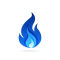 Gas fire flame, vector illustration in flat style Royalty Free Stock Photo