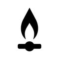 Gas Flame Icon or Logo Royalty Free Stock Photo