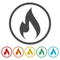 Gas Flame Icon Royalty Free Stock Photo
