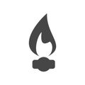 Gas Flame Icon Royalty Free Stock Photo