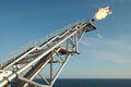 The gas flare. Royalty Free Stock Photo