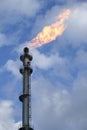 Gas flare stack Royalty Free Stock Photo