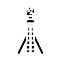 gas flaring petroleum engineer glyph icon vector illustration