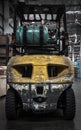 Gas forklift is installed old