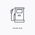 Gas Fuel pump outline icon. Simple linear element illustration. Isolated line Gas Fuel pump icon on white background. Thin stroke Royalty Free Stock Photo