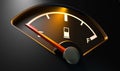 Gas Gage Illuminated Empty Royalty Free Stock Photo