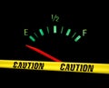 Gas gauge warning Royalty Free Stock Photo