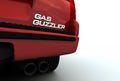 Gas Guzzler Emblem on SUV Royalty Free Stock Photo