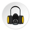 Gas half mask icon, flat style Royalty Free Stock Photo