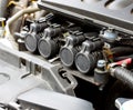 Gas injectors in gasoline engine 1 Royalty Free Stock Photo