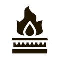 gas in kitchen burner icon vector illustration