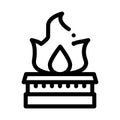 Gas in kitchen burner icon vector outline illustration