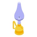 Gas lamp icon isometric vector. Kerosene lantern Royalty Free Stock Photo