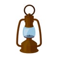 A gas lamp.The lighting device of miners.Mine Industry single icon in cartoon style vector symbol stock illustration.