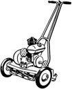 Gas Lawn Mower Royalty Free Stock Photo