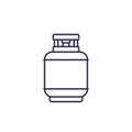 Gas, LPG tank icon on white, line Royalty Free Stock Photo